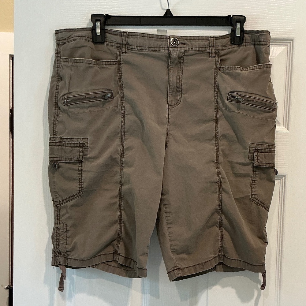 Style & Co Brown Cargo Shorts 18W